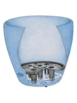 Viva Round Self-Watering Rolling Planter, 17.25” Diameter 9 Viva Round Self-Watering Rolling Planter, 17.25” Diameter -Garden Care 39325 002