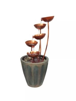 Copper Lotus Cascading Fountain -Garden Care 8589843 03V
