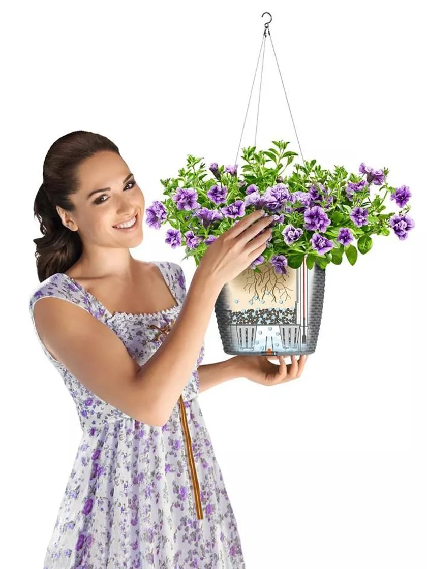 Lechuza® Nido Cottage Wicker Hanging Planter 4 Lechuza® Nido Cottage Wicker Hanging Planter - Image 2