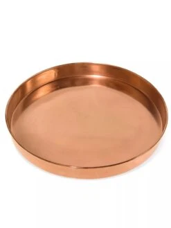 Large Round Copper Plant Tray, 14" 15 Large Round Copper Plant Tray, 14" -Garden Care 8593531 1173 tif