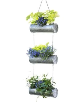 Galvanized Hanging Triple Planter 15 Galvanized Hanging Triple Planter -Garden Care 8595213 6967 tif