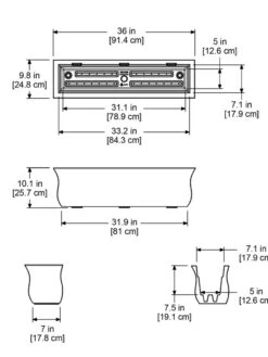 Valencia Window Box, 3' -Garden Care 8596436 18V tif