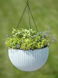 Weave Self-Watering Hanging Basket, 14" -Garden Care 8596490 10307 tif