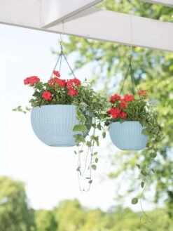 Weave Self-Watering Hanging Basket, 10" 7 Weave Self-Watering Hanging Basket, 10" -Garden Care 8596490 2069 tif
