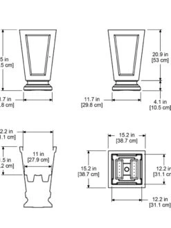 Kensington Self-Watering Tall Patio Planter, 25" -Garden Care 8598549 07V tif
