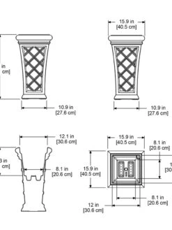 Carolina Self-Watering Tall Planter, 28" 13 Carolina Self-Watering Tall Planter, 28" -Garden Care 8598645 11V tif