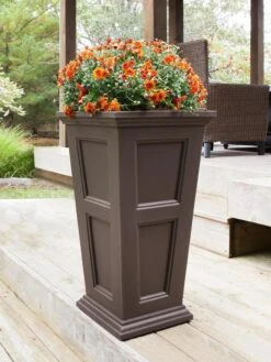 Fairfield Self-Watering Tall Patio Planters, 34” -Garden Care 8600109 03V tif