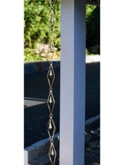 Diamond Pure Copper Rain Chain, 8-1/2' 8 Diamond Pure Copper Rain Chain, 8-1/2' -Garden Care 8600205 01v