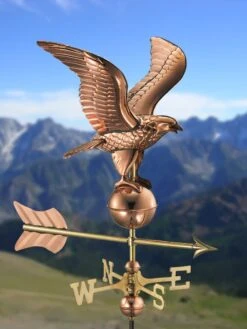 Eagle Garden Copper Weathervane With Pole -Garden Care 8600278 05v