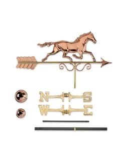 Galloping Horse Copper Weathervane -Garden Care 8600346 04v
