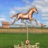 Galloping Horse Copper Weathervane -Garden Care 8600346 06v galloping horse copper weathervane