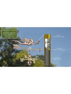 Little Mermaid Copper Weathervane -Garden Care 8600350 06v