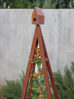 Bird Bungalow + Akoris Garden Tuteur Sr. -Garden Care 8600538 06v bird bungallow akoris garden tuteur oxide