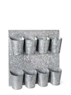 8 Pot Metal Wall Planter -Garden Care 8609089 9665 tif