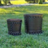 Riveted Planters, Set Of 2 1 Riveted Planters, Set Of 2 -Garden Care 8610032 02v riveted metal planters set of 2