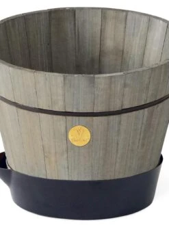 VegTrug® Build-a-Barrel Wooden Planter With Self-Watering Reservoir Tray, 18" 14 VegTrug® Build-a-Barrel Wooden Planter With Self-Watering Reservoir Tray, 18" -Garden Care 8610253 08V tif