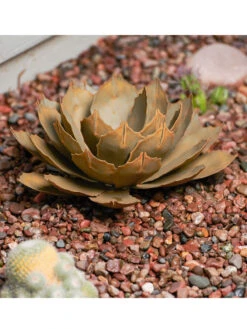 Desert Steel Artichoke Agave Sculpture -Garden Care 8610760 01v