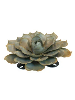Desert Steel Blue Rose Succulent Sculpture -Garden Care 8610764 01v desert steel blue rose succulent large