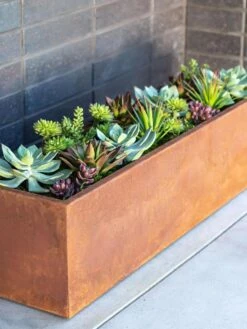 Veradek Metallic Series Corten Steel Window Box Planter, 36" 10 Veradek Metallic Series Corten Steel Window Box Planter, 36" -Garden Care 8611609 02V tif
