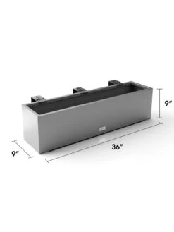 Veradek Metallic Series Railing Planters 30 Veradek Metallic Series Railing Planters -Garden Care 8611610 19v