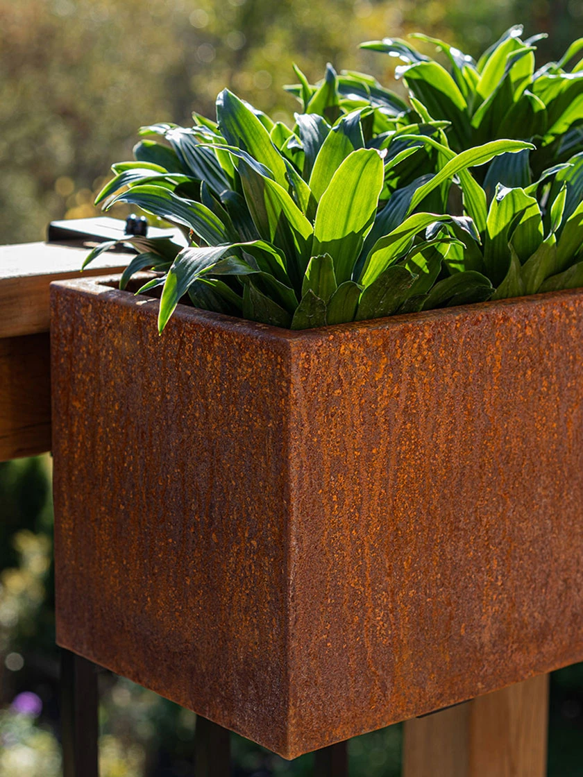 Veradek Metallic Series Corten Steel Railing Planters 4 Veradek Metallic Series Corten Steel Railing Planters - Image 2