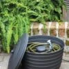 Matte Black Ribbed Hose Pot With Lid 1 Matte Black Ribbed Hose Pot With Lid -Garden Care 8611991 061 tif