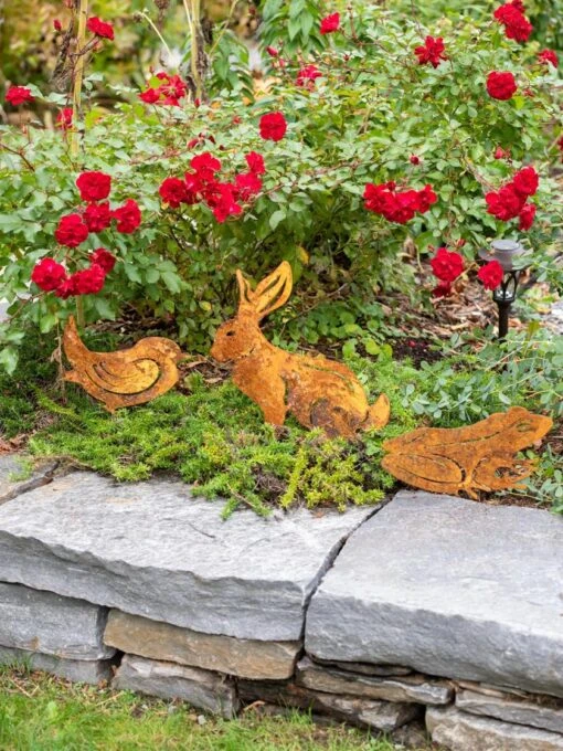 Corten Steel Animal Garden Stakes -Garden Care 8612060 021 tif