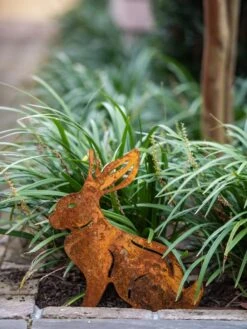 Corten Steel Animal Garden Stakes -Garden Care 8612060 076 tif