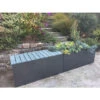 Nice Aluminum Trough Planters With Bench Top, 20"x46"x40" High 1 Nice Aluminum Trough Planters With Bench Top, 20"x46"x40" High -Garden Care 8612377 01v