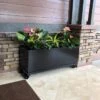 Nice Aluminum Trough Planter With Casters, 19" High 1 Nice Aluminum Trough Planter With Casters, 19" High -Garden Care 8612402 04V jpg