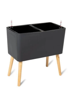 Ava Self-Watering Rectangular Planter 18 Ava Self-Watering Rectangular Planter -Garden Care 8612691 217 ava self watering rectangular planter gray