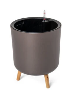 Ava Self-Watering Round Planter -Garden Care 8612692 298 ava self watering round planter coffee