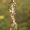 Single Link Pure Copper Rain Chain, 8.5' -Garden Care 8612745 01v single link pure copper rain chain