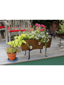 Achla Designs Copper Flower Box With Folding Stand -Garden Care 8612914 04v