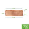 Achla Designs Solid Copper Flower Box, Large -Garden Care 8612919 01v achla designs solid copper flower box large