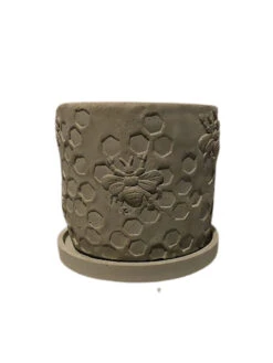 Concrete Honeycomb Bee Planter -Garden Care 8613044 01v