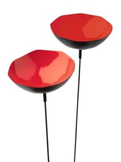 Red Poppy Sways, Set Of 5 -Garden Care 8613343 519