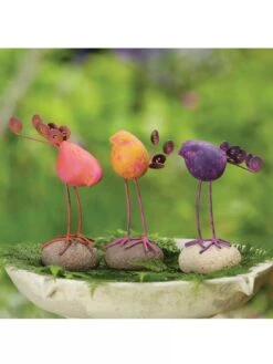 Birds On Stones Set -Garden Care 8613371 01V 3 4