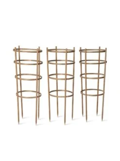 Bamboo Tomato Cages, Set Of 3 -Garden Care 8613426 4679 bamboo tomato cages 3