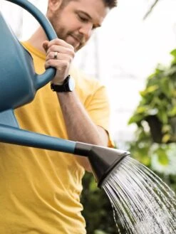 French Blue Watering Can 14 French Blue Watering Can -Garden Care ChrisAhrensSquare 0118 tif