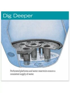 Viva Round Self-Watering Rolling Planter, 14" Diameter -Garden Care hiw 39 326 jpg